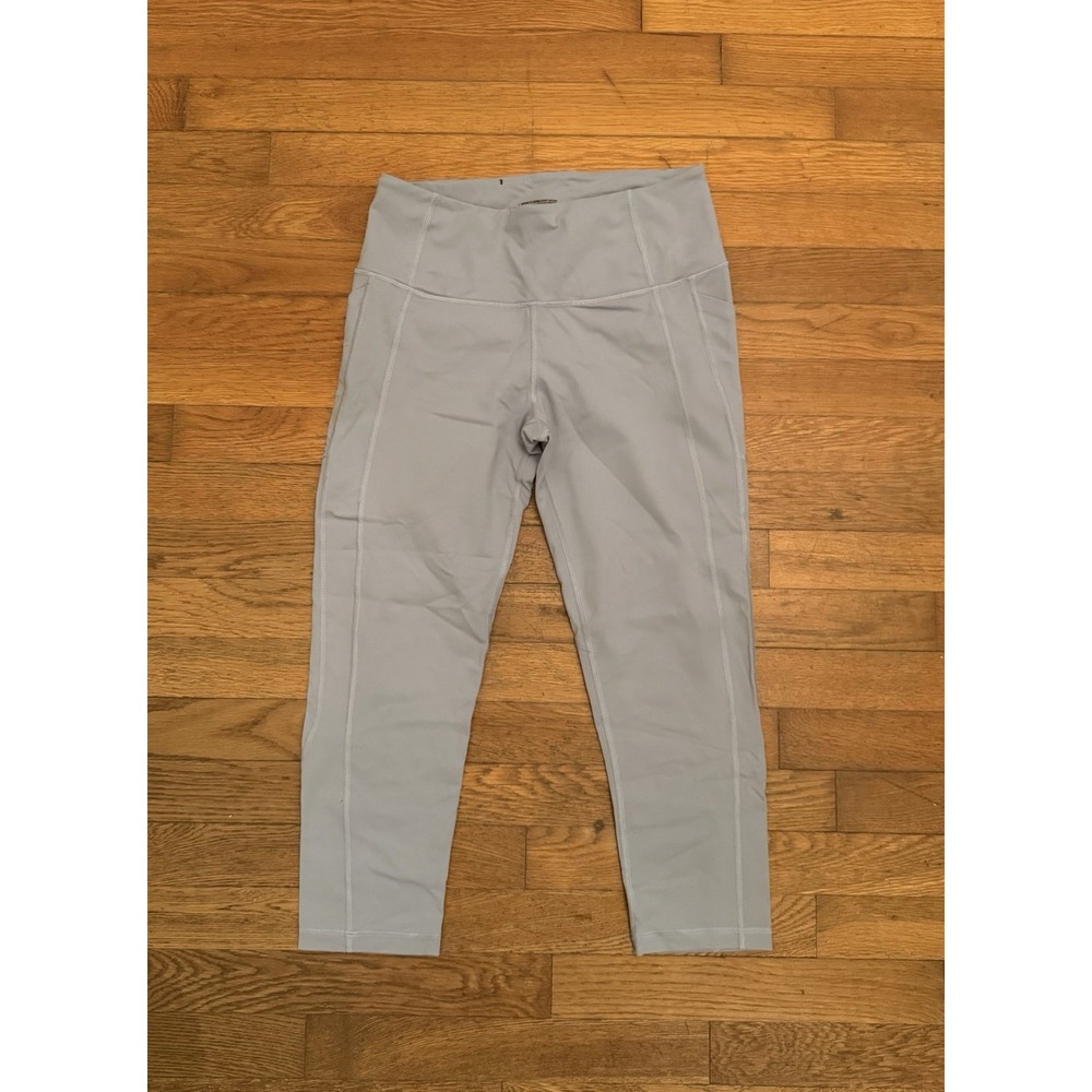 Victoria's Secret Sport Knockout Leggings Gray Blue Crop Workout Women's Medium‎
